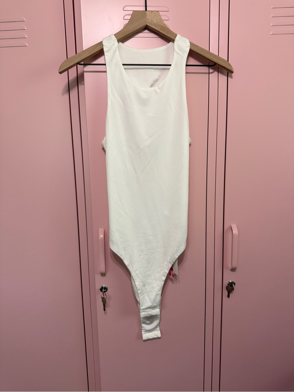 Cider Round Neckline Solid Tank Bodysuit